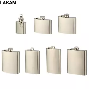 Bình Hip LAKAM, Bình Rượu Inox Chống Rò Rỉ, Hộp Đựng Di Động Tiện Lợi Chất Lượng Cao Whisky Flagon Ngoài Trời