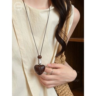 Dây Chuyền Dài Mặt Dây Sao Biển Trái Tim Màu Nâu Phong Cách Boho Hoài Cổ Phụ Kiện Du Lịch Biển Cho