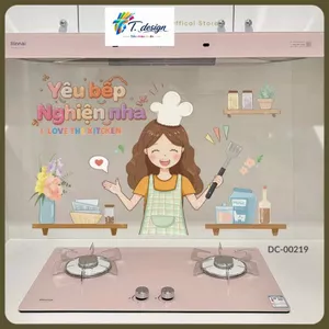 Decal Dán Bếp Gia Đình Ấm Cúng PVC Chống Nước, Decal Dán Kính, Dán Tường Bếp Chống Dầu Mỡ – T.Design