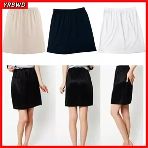 Váy lót YRBWD, Váy nửa trượt làm mát dưới váy, Váy Satin thời trang dành cho nữ