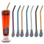 Thép không gỉ 304 Silicone Uống Ống Hút Sáng Tạo Có Thể Tháo Rời Cà Phê Trà Madai Trà Rơm Thìa Đài Loan 6LIF