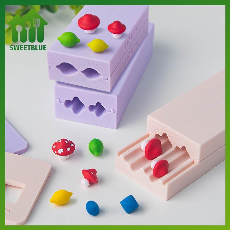 SWEET Mềm Gốm Đất Sét Polymer Khuôn 3D Nấm Chanh Hình Thoi Hạt Thiết Kế Hạt Con Lăn DIY Bông Tai Nelaces Trang Sức Làm n