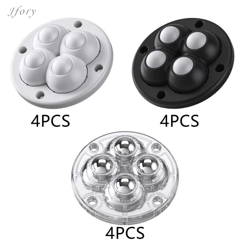 4x 360 Xoay Bánh Xe Nhà Tự Dính Bánh Xe Cho Thùng Rác Có Thể Đầu Giường Bàn Lau Xô Hộp Bảo Quản Thiết Bị Nhỏ
