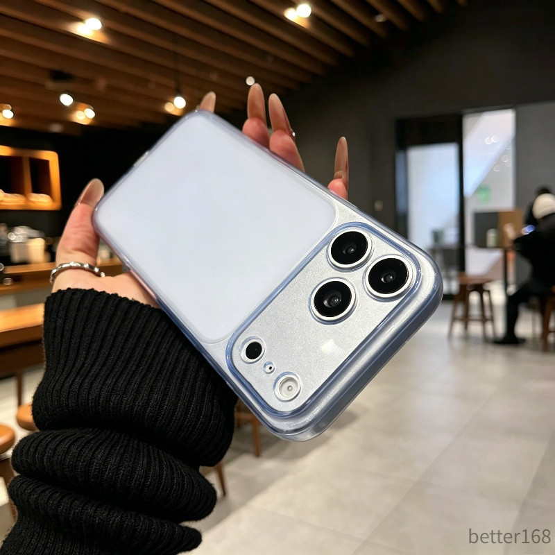 Bao Lưng Mềm Dẻo Viền Trong Lưng Mờ Không Bám Vân Tay Bảo Vệ Máy Toàn Diện IPhone 12 13 14 15 16 17 Pro Max