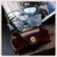 JRP Unisex Retro Treo Da PU Túi Kính Di Động Dây Treo Kính Mát Trường Hợp Đơn Giản Handmade Kính Bảo Quản Hộp JRP