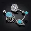 LUImo Bụng Nút Nhẫn Tím Zircon Tòn Tòn Ten Thiết Kế Hỗn Hợp Thép Không Gỉ Chống Rỉ Rỉ Rỉ Nhẫn Nơ Cho Nữ Sử Dụng Hàng Ngày SBS