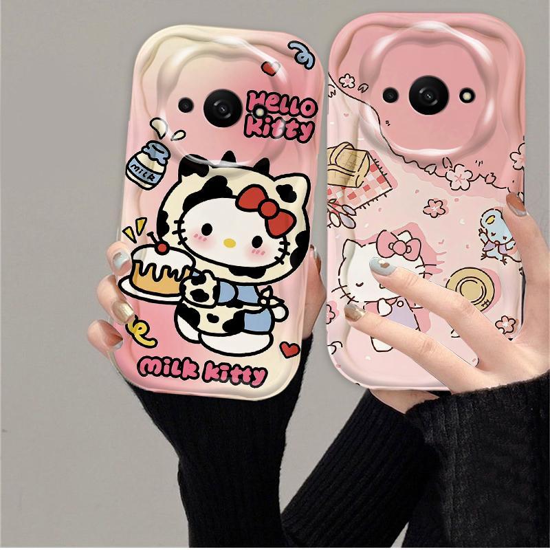 Thích hợp cho Redmi A3 / POCO C61 4G 3D Girls Soft TPU Cartoon Kitty Female Vỏ điện thoại chống sốc