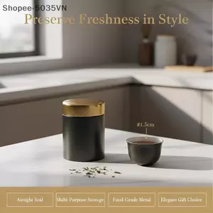 {AKIN} 1 Cái Hộp thiếc trà kín Lọ nhỏ rắn để du lịch Hộ gia đình Paaging Hộp đựng kim loại rỗng {a}