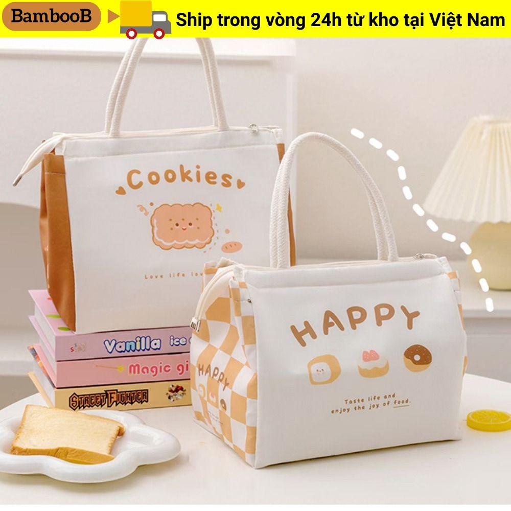 Hộp Cơm Trưa BAMBOOB, Túi Cơm Trưa Nhiệt Đa Năng Lớn, Túi Tote Di Động Hoạt Hình Dễ Thương Túi Bảo Quản Thực Phẩm Nữ Cô Gái Trẻ Em