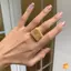 Bộ nhẫn Acrylic vuông hình học dành cho nữ Bộ hai mảnh màu thời trang Phụ kiện phong cách độc đáo mới