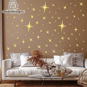 Tweeduj 42 Tờ Ngôi Sao Sáng Tạo Acrylic Có Thể Tháo Rời Gương Treo Tường Khảm Decal Dán Tường Tự Làm Giấy Dán Tường Lễ Hội Trang Trí Nhà Cửa Stiers VN