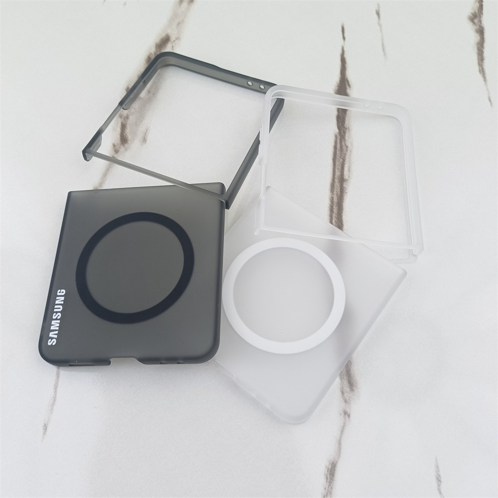 Trong Suốt Cho Ice Mist Ốp lưng Samsung Galaxy ZFlip 7 Z Flip 7 6 5 4 Cứng Mờ Từ Tính Chống Sốc Ốp Lưng
