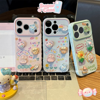 Ốp Lưng Cho Oppo A3 A5i A3X A38 A60 A18 A15 A35 A16 A7 A31 A58 A57 A77 A54 A17 Bìa mềm búp bê thỏ 3D sáng tạo