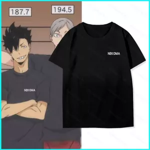 SY3 Haikyuu Tetsurou kuroo Lev Haiba Nekoma Trung Học Tập Quần Áo cosplay Mùa Hè Áo Thun Anime Tay Ngắn