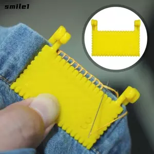 SMILE 1 / 2 Chiếc Edge Khâu Khóa May Đồng Hồ Đo, Đường May Hoàn Thiện Kim Đồng Hồ Đo Kim May Công Cụ Đo, Quilting Hemming Kẹp-on Dụng Cụ Thước Ngón Tay Chống Trơn Trượt