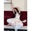 Milyfashion Pure Desire Ren Trắng Tay Ngắn T Mùa Hè Phong Cách Mới Slim-Fit Slim Hơn Nhìn Nóng Cô Gái Ngắn Top ZMMQ