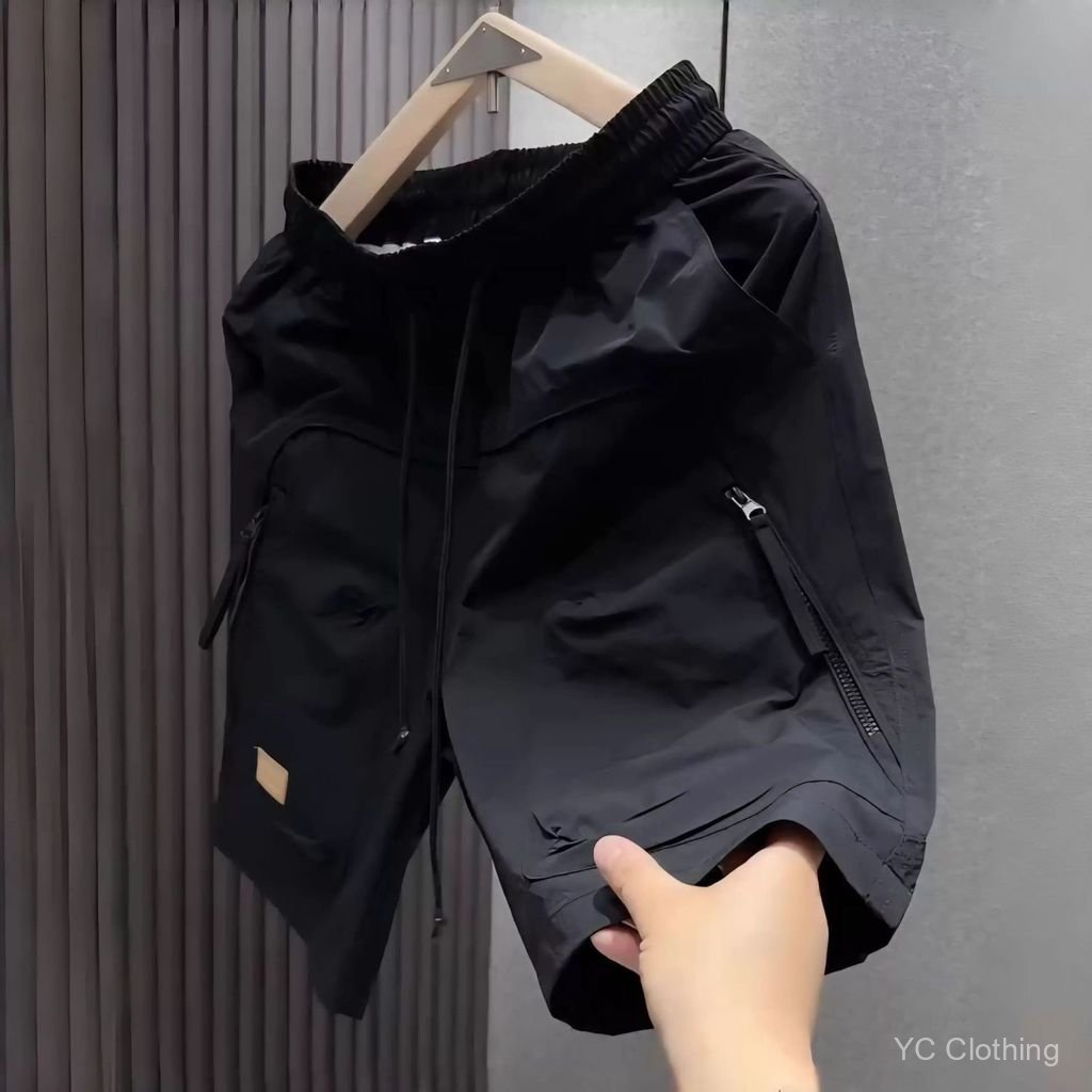 Quần short công sở phong cách Mỹ thời trang mùa hè quần short khô nhanh dành cho nam, mát mẻ và sành điệu, thích hợp cho bãi biển ngoài trời, quần short thể thao thông thường, thoáng khí MZ9P