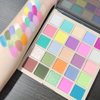 25 Màu Phấn Mắt May Mắn Macaron Bảng Màu Sân Khấu Trang Điểm Mịn Lấp Lánh Ngọc Trai Phấn Mắt Mỹ Phẩm
