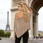 Áo Poncho đan lấp lánh dành cho nữ Lưới xuyên thấu bất đối xứng xuyên thấu mũi bất đối xứng