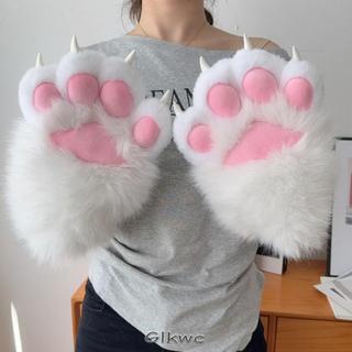 GLKWC 1 Găng Tay Cosplay Mèo, Quấn Dày Móng Vuốt Mèo Găng Tay, Sang Trọng Động Vật Cosplay Găng Tay Đạo Cụ