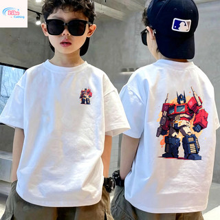 COD✅(Hồ Chí Minh)🚚 Áo phông trẻ em nam hình robot, áo thun ngắn tay thoáng mát.
