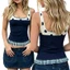 MAPLEPOET-Áo Tank Tops Scoop Neck Multi-Layer Chắp Vá Chấm Họa Tiết Kẻ Sọc Không Tay Slim Fit Vest Cho Hàng Ngày