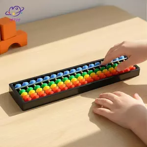 HFTOY 17 chữ số Bàn tính toán Soroban Cột đếm cho trẻ em Thực hành tính toán Công cụ đếm giáo dục ~