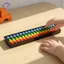 HFTOY 17 chữ số Bàn tính toán Soroban Cột đếm cho trẻ em Thực hành tính toán Công cụ đếm giáo dục ~
