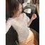 Áo thun ren hoa mỏng tay áo năm điểm mùa hè 2026 Phong cách mới Dopamine Skinny Bottoming Top sang trọng Áo sơ mi nhỏ