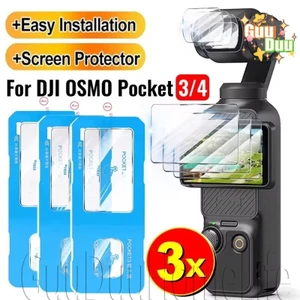 Kính cường lực bảo vệ màn hình - Phim bảo vệ ống kính máy ảnh - Dành cho Dji Osmo Pocket 4 / 3 - Phim định vị cài đặt dễ dàng - Chống trầy xước, Chống sốc / Giao hàng miễn phí
