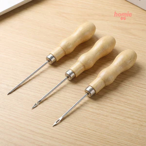 ✨Homie✨Dụng cụ đục lỗ bằng gỗ 2mm, dùi đục lỗ, dụng cụ may vá da DIY, dụng cụ khâu túi, dụng cụ làm giày thủ công.