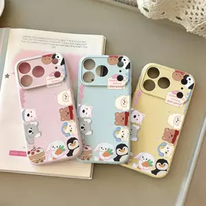 Ốp lưng iPhone 17/16 Pro gấu và bạn bè, vỏ mềm chống sốc, phong cách dễ thương vui nhộn
