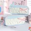 Túi đựng bút BEABOUT, Bút chì xếp li nơ chặn màu, Túi đựng bút chì dung tích lớn nhiều lớp đa chức năng dành cho học sinh