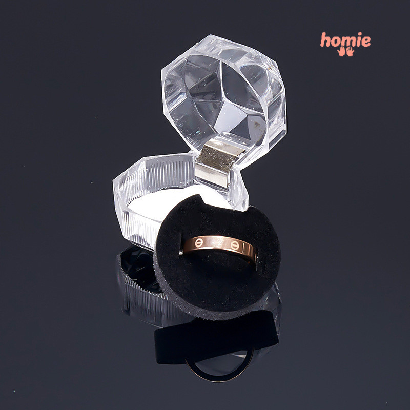 ✨Homie✨ Hộp đựng lơ bida, hộp đựng nhẫn, chất liệu acrylic trong suốt 3,5cm x 3,5cm