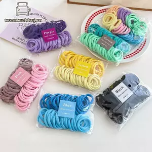 Nhẫn Khăn Nhíp Không Làm Tổn Thương Dây Buộc Tóc, Dây Buộc Tóc, Nhẫn Tóc Co Giãn Cao, Dây Đầu Bé Gái, Dây Tóc Cho Bé VN