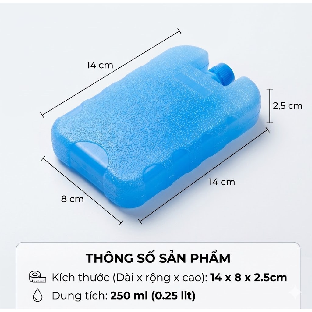 Hộp Đá Khô CO2 Tháp Xanh 200ml / 250ml / 500ml Giữ Lạnh Thực Phẩm Sữa Bia Tiện Lợi Đi Dã Ngoại