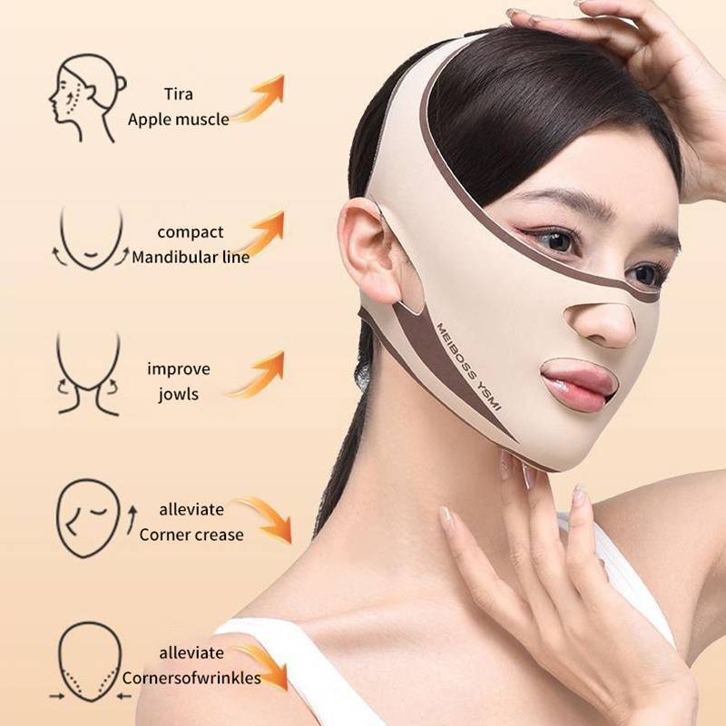 PNPIA- Chin Cheek Giảm Béo Băng Hình Chữ V Mặt nạ Nâng Mặt nạ Nâng Chống Nhăn Dây Đeo Mặt nạ Ngủ Làm Đẹp Sức Khỏe