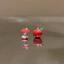 Dễ Thương Bất Đối Xứng Xanh Bông Tai Táo S925 Bạc Kim Xanh Táo Bông Tai Nhỏ Đỏ Táo Bông Tai Nữ Kawaii
