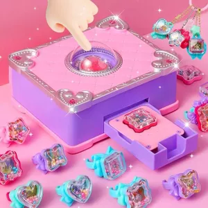 diy Sticker Machine Đa dạng Sách ma thuật Cô gái Goo Card Hộp kho báu Handmade Trang sức trẻ em Quà tặng sinh nhật công chúa 260529