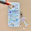 Ốp điện thoại dây xích chó tai lớn dễ thương mạ vàng cho iPhone 17 Pro Max 16 15 Pro Max Vỏ bảo vệ chống sốc