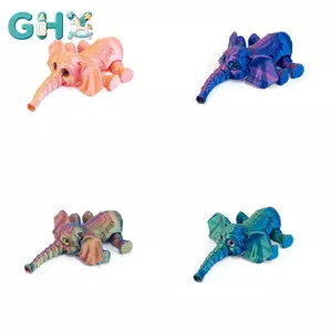 GHX Dễ Thương PLA 3D In Hình Voi Mô Hình Kawaii Để Bàn Trang Trí Hoạt Hình Di Chuyển Được Mô Hình Đồ Chơi Trẻ Em Bộ Sưu Tập Sáng Tạo Đồ Chơi Quà Tặng VN