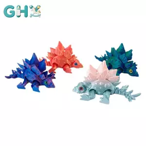 GHX 3D In Hình Động Vật Khủng Long Đồ Chơi Khớp Nối Stegosaurus Khủng Long Pha Lê Bí Ẩn Đồ Chơi Linh Hoạt Fidget Đồ Chơi Quà Tặng Bàn Đồ Chơi Trang Trí Nhà VN