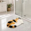 Thảm trải sàn hình mèo CATIYAHA, Thảm cửa lối vào bề mặt mềm in 2D, Góc ấm cúng giả Cashmere Cool Floor Barrier Crystal Velvet Bedside Thảm phòng tắm