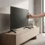 apill Asixxsix Chân TV cho TV 40 đến 43 Inch Thay thế chân đế bằng nhựa tối giản hiện đại Cài đặt dễ dàng và nhanh chóng (Màu đen)