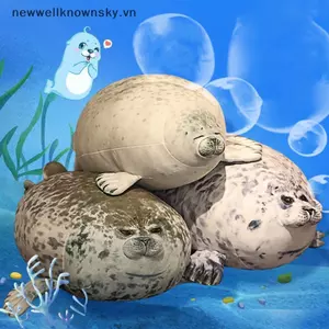 MỚI Tức Giận Blob Seal Gối Mũm mĩm 3D Mới Lạ Biển Sư Tử Búp Bê Sang Trọng Đồ Chơi Nhồi Bông Cho Bé Ngủ Ném Gối Quà Tặng Cho Trẻ Em Bé Gái SKY