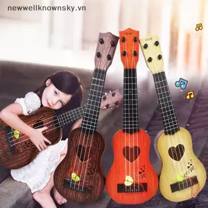 MỚI 1 Cái Học Tập Quà Tặng Giáo Dục 26 / 35cm Trẻ Em Đàn Guitar 4 Dây Nhạc Cụ Có Mái Chèo Mô Phỏng Yukrili Đồ Chơi Âm Nhạc SKY