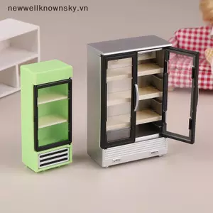 MỚI 1 / 12 Nhà Búp Bê Mô Phỏng Tủ Lạnh Tủ Đông Mô Hình Nhà Búp Bê Mini Nội Thất Phụ Kiện Búp Bê Trang Trí Nhà Đồ Chơi SKY