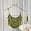 Milyfashion Dây Lưng Không Vòng Thép Sling Có Miếng Lót Ngực Phong Cách Mới Gợi Cảm Mỹ Mỏng Ngắn Top HZPC