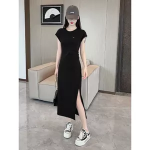 Đầm ngắn tay khí chất mùa hè cao cấp vừa dài hẹp dáng ôm hơn S