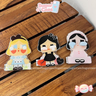 Thời trang Hoạt hình dễ thương Crybaby Giá đỡ điện thoại Ba chiều Cô gái di động Cô gái mát mẻ Giá đỡ gấp